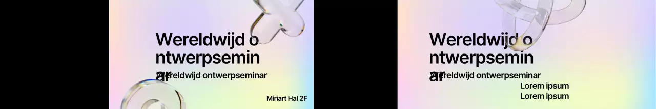 Een kleurrijk, eenvoudig en modern ontwerpseminar