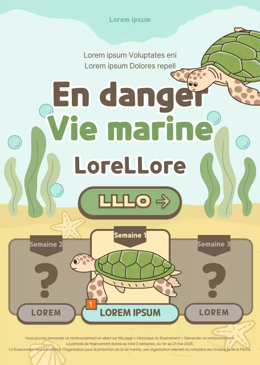 Concept de jeu en vert et en marron Relais de financement des espèces menacées