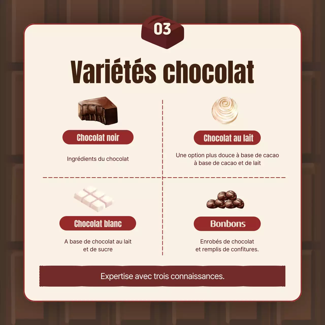 TMI de la Saint-Valentin en bordeaux et marron