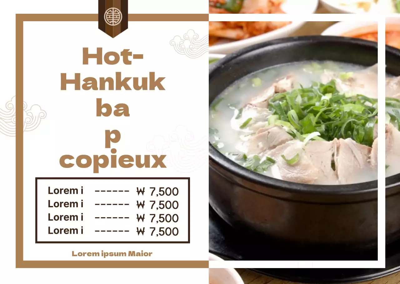 Brown, restaurant coréen traditionnel