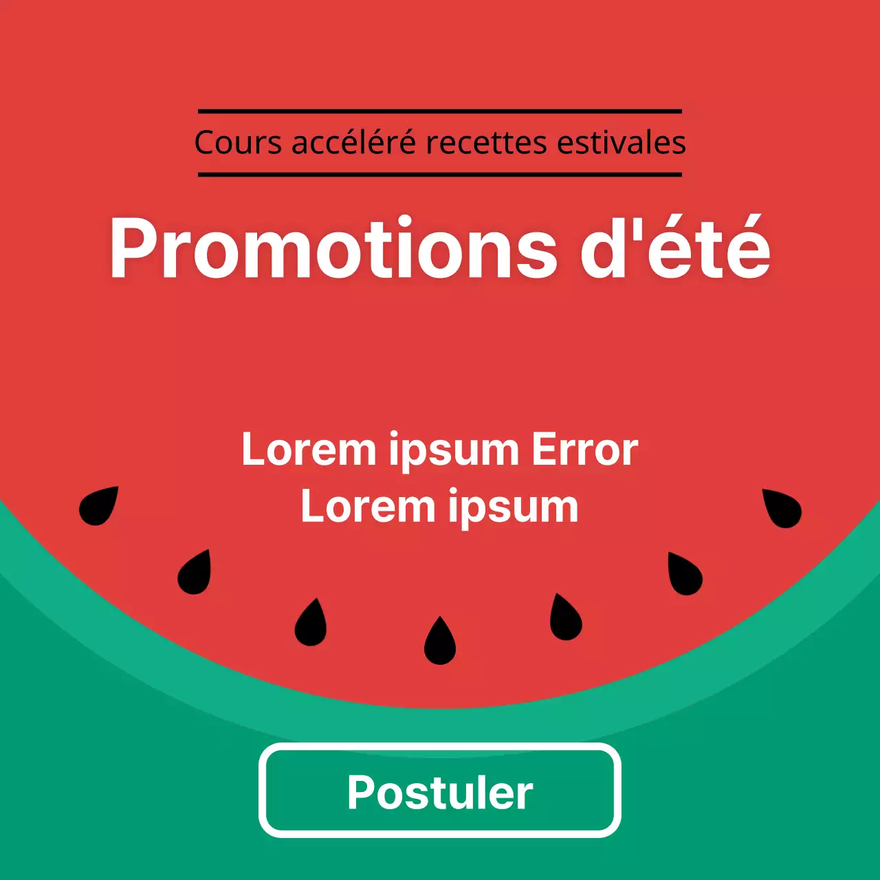 Promotions d'été