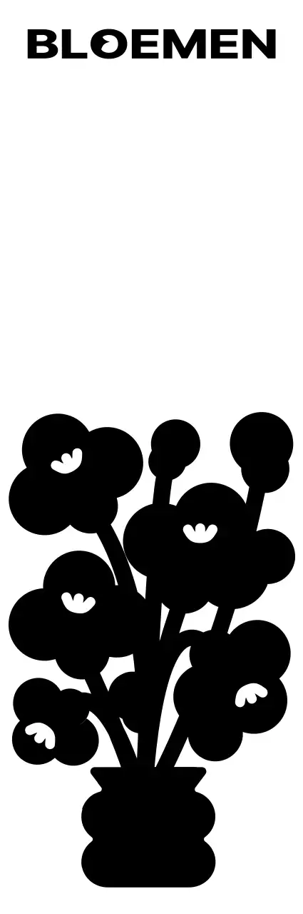 Eenvoudige en hippe bloemen illustratie en tekst combinatie stijl voor persoonlijke producten