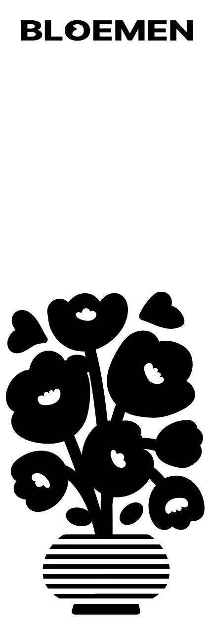 Eenvoudige en hippe bloemen illustratie en tekst combinatie stijl voor persoonlijke producten