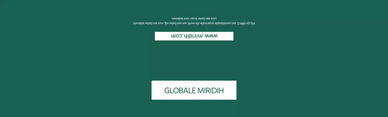 Een eenvoudige, donkergroene Global Mirridi voor bedrijfspromotie