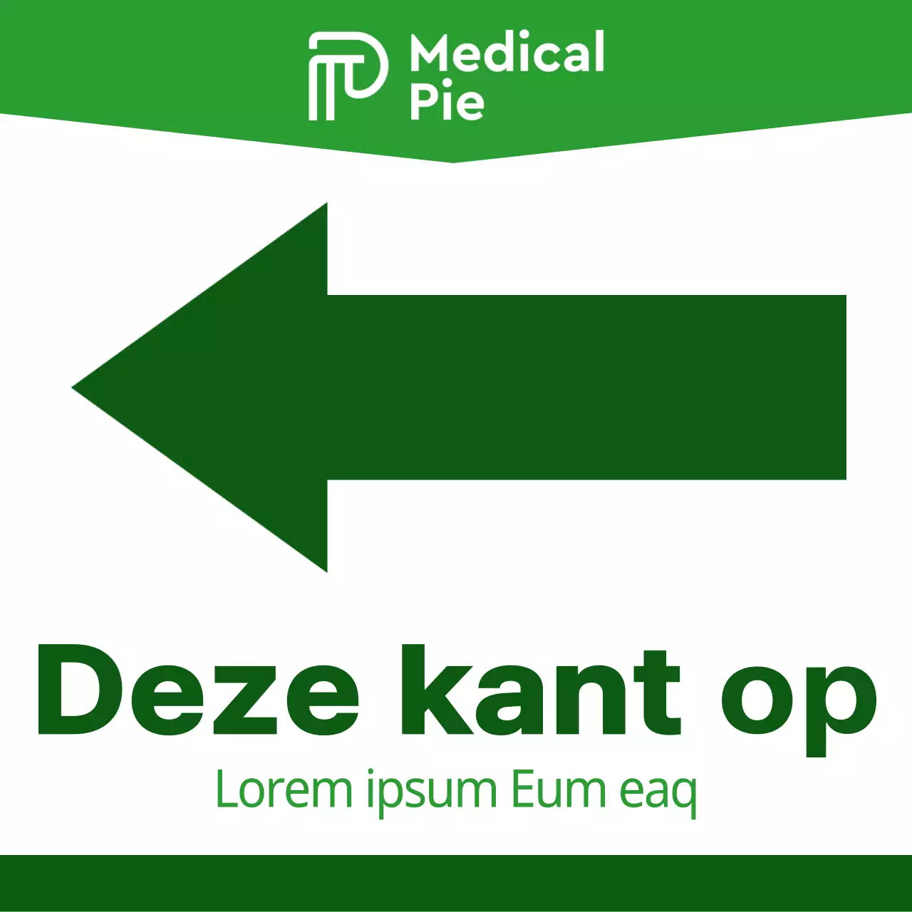 Eenvoudige en strakke combinatie van pijlen en tekst in groen en limoengroen Lay-outstijl Routebeschrijving naar het seminar