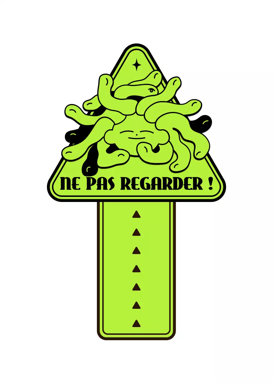Un concept de logo illustré, mignon et branché, en chartreuse, pour les articles personnels.