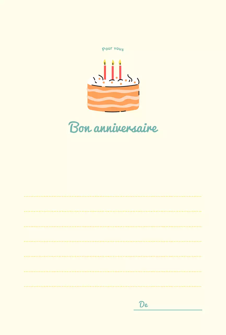 Illustration du gâteau Fête d'anniversaire en jaune