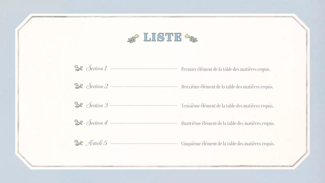 Mise en page conceptuelle émotionnelle de base avec un motif de papier peint vintage en beige et bleu clair