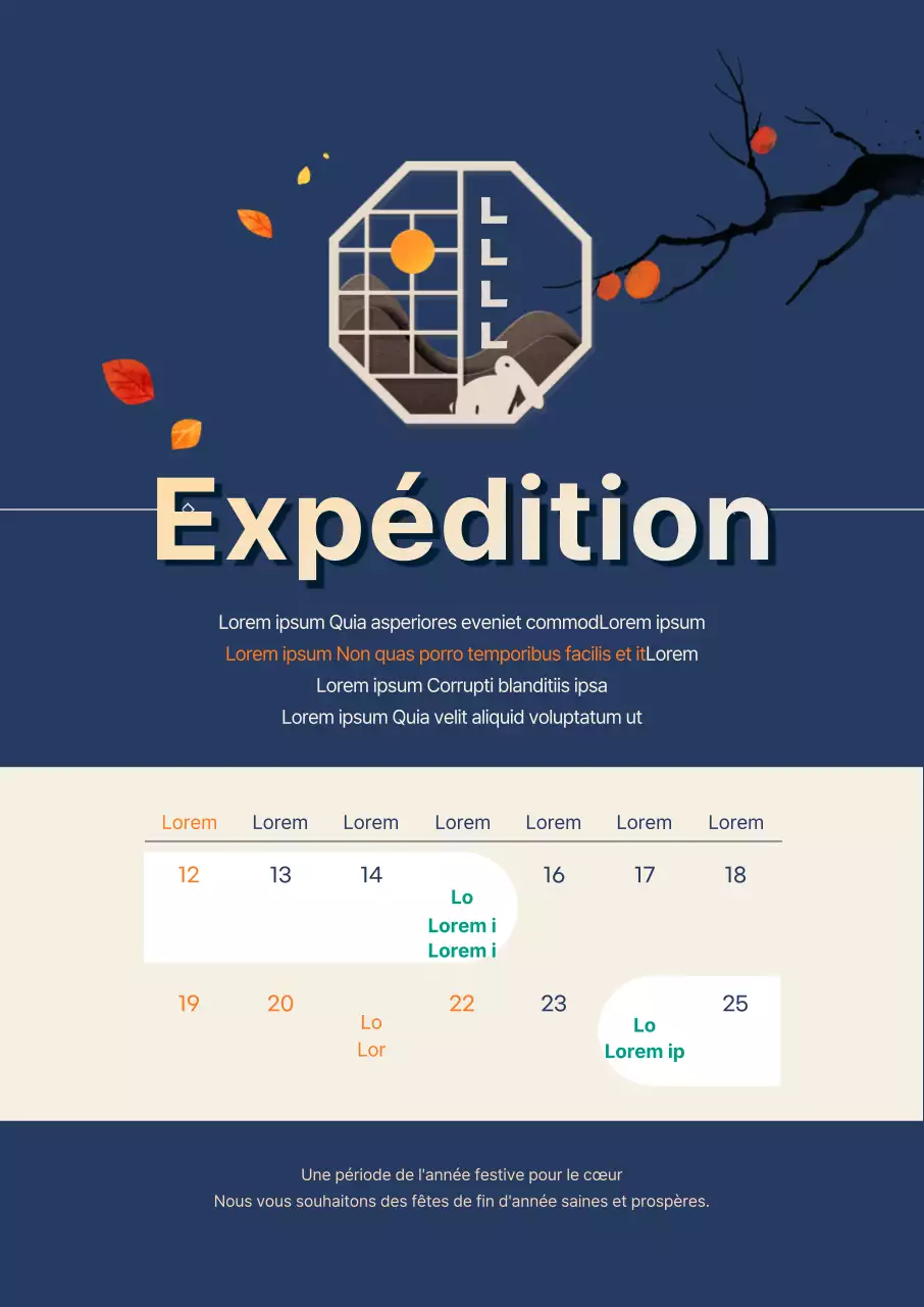 Lettre d'action de grâces aux couleurs de la marine