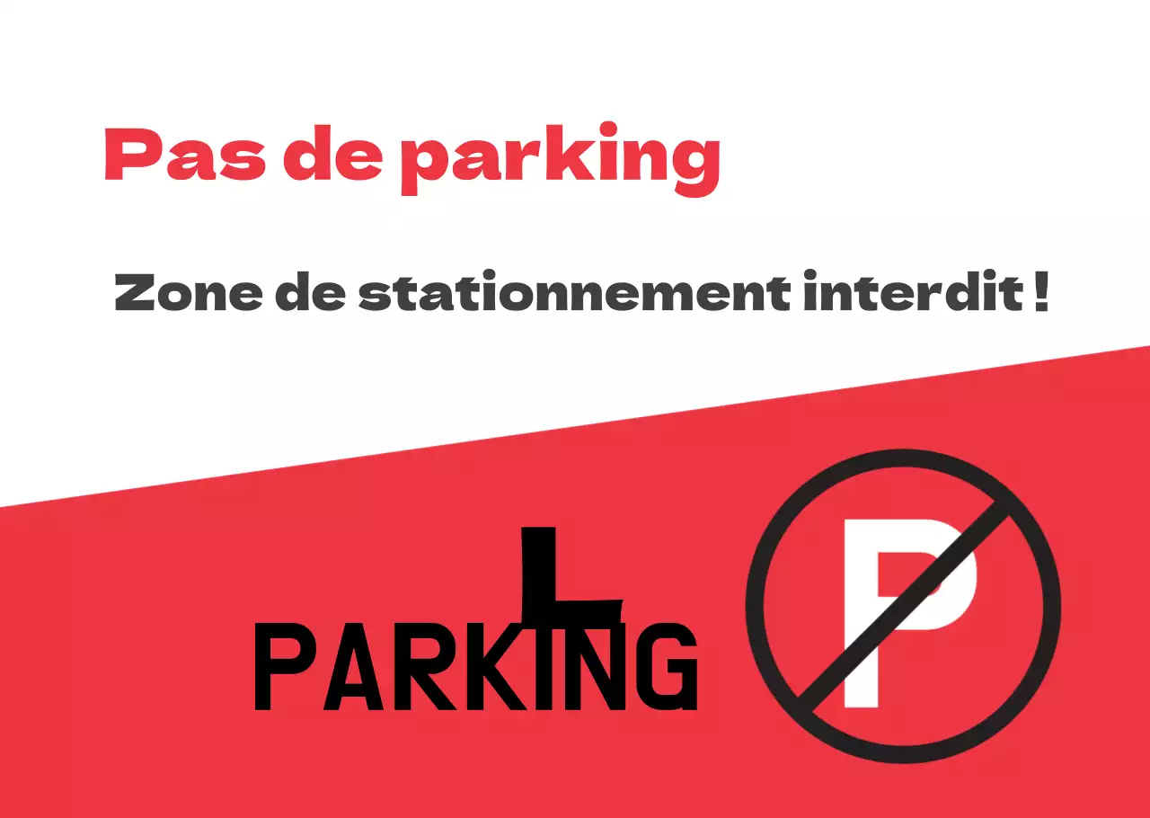 Panneau rouge d'interdiction de stationner