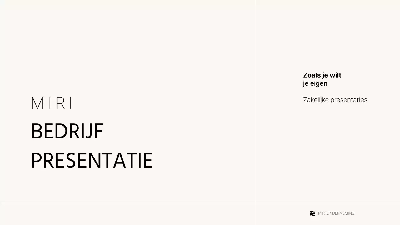 Eenvoudige zakelijke presentatie in beige