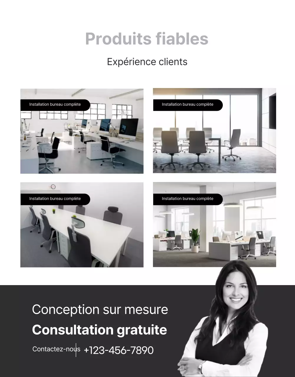 Meubles de bureau de style moderne