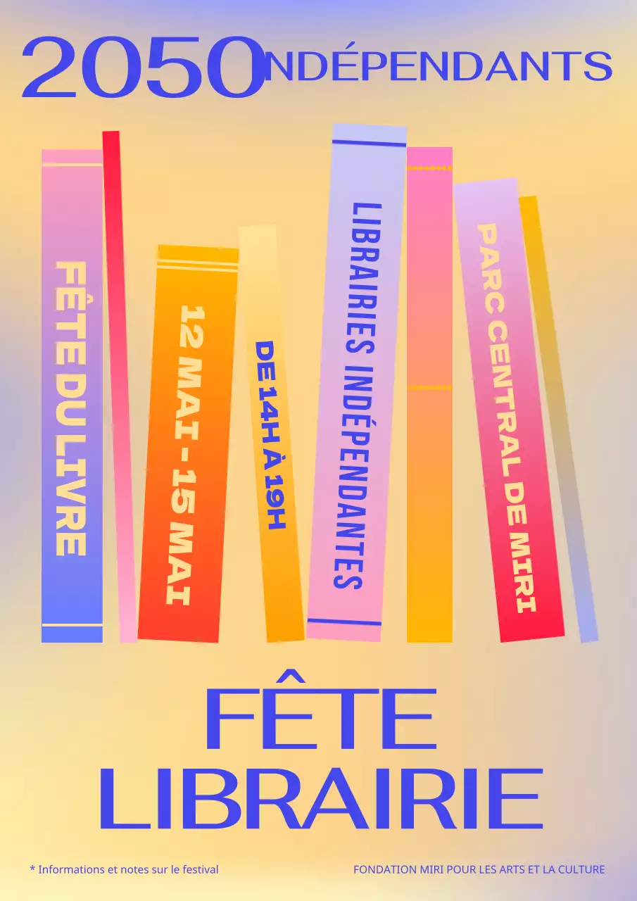 Festival de l'édition mauve dégradé