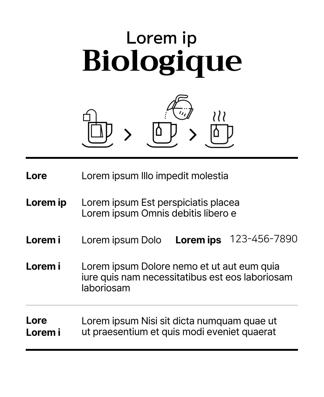 Sachets de thé aux fruits biologiques avec illustrations de fruits à l'aquarelle