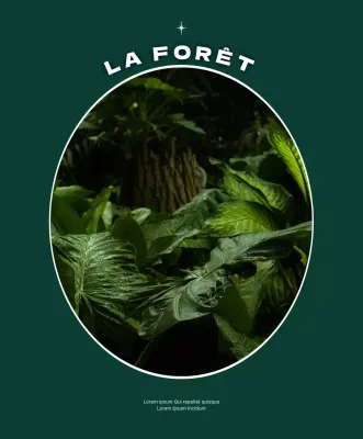 Concept de cadre émotionnel en vert foncé et blanc pour des marchandises personnalisées