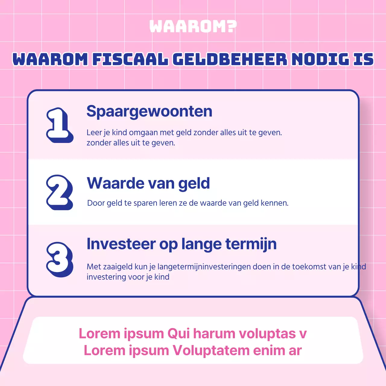 Kinderen leren hoe ze met hun roze en blauwe belastinggeld moeten omgaan