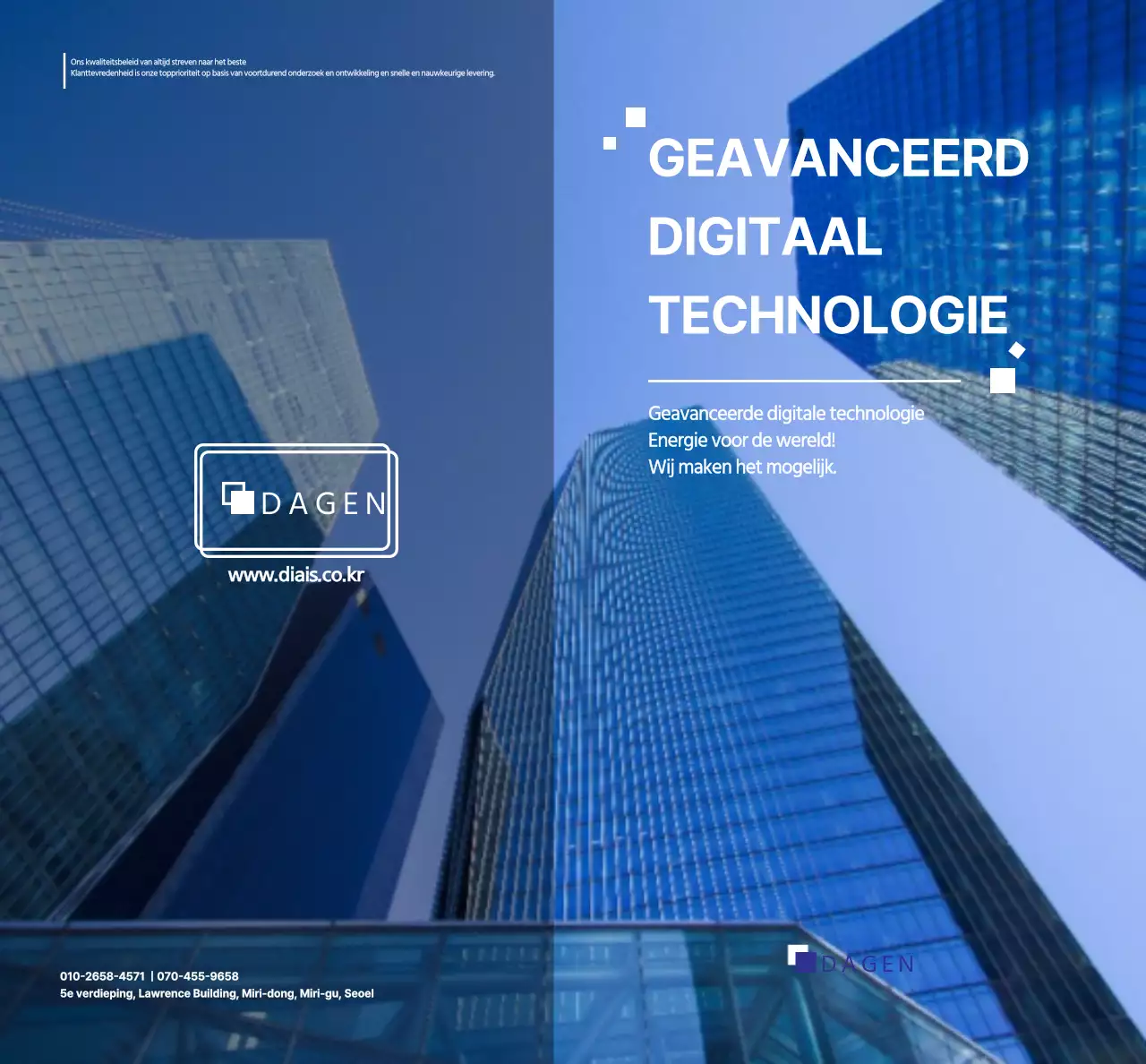 Wereldwijd bedrijfsconcept in blauw