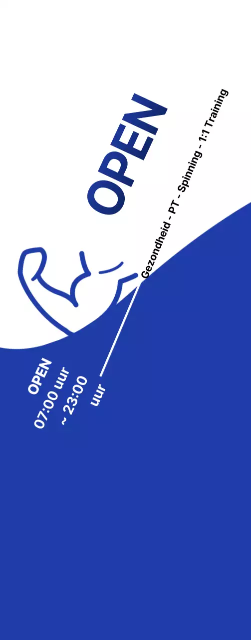 De Fitness Open promoten met een coole blauw-witte look