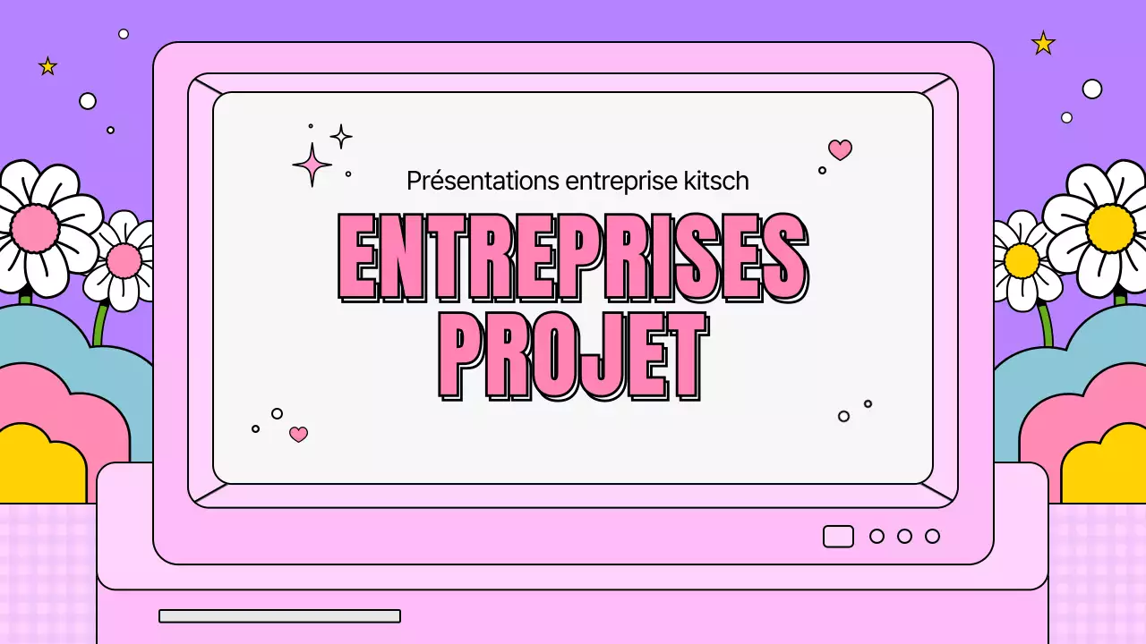 Un plan d'affaires kitsch en rose et violet