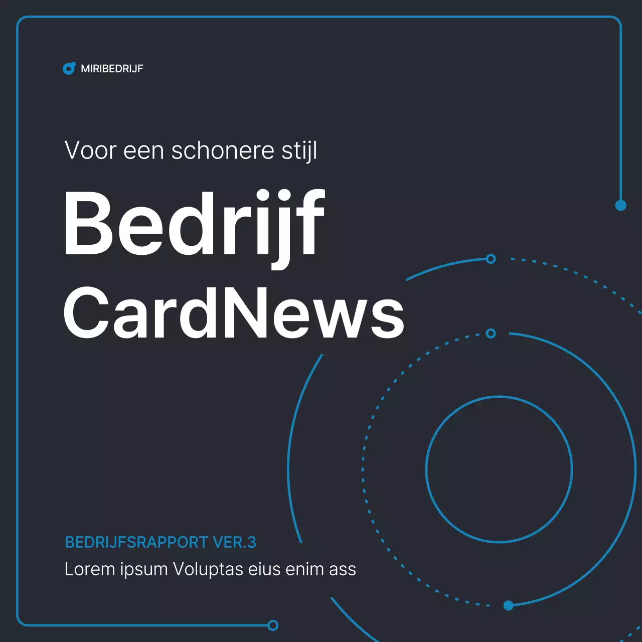 Eenvoudige geometrische vormen in zwart en blauw voor bedrijven