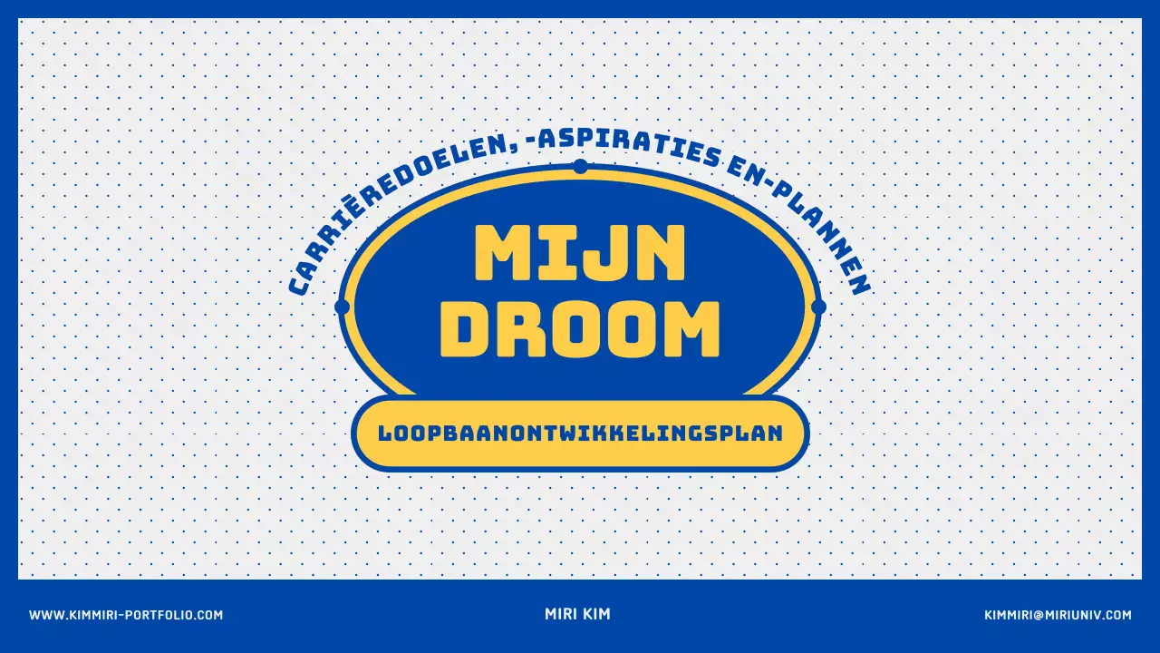 Blauw en geel college carrièreplan