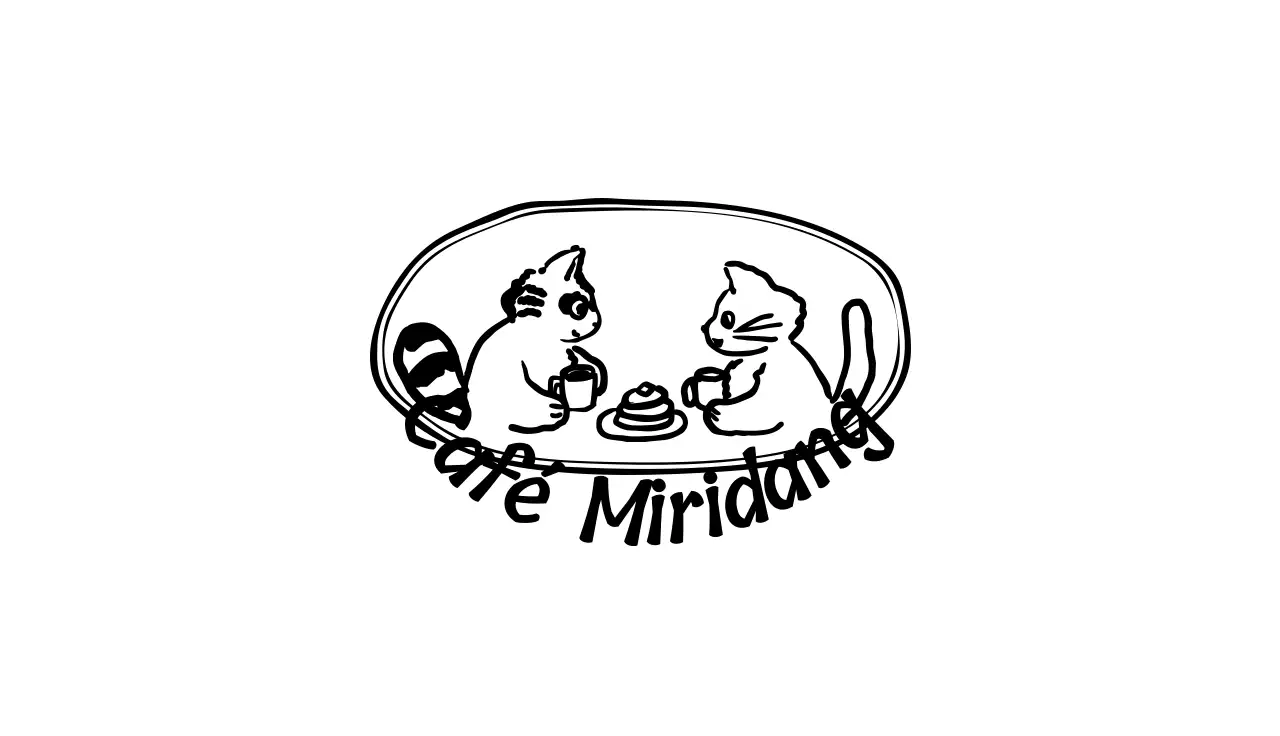 Un café avec une écriture en noir et blanc et de jolies illustrations