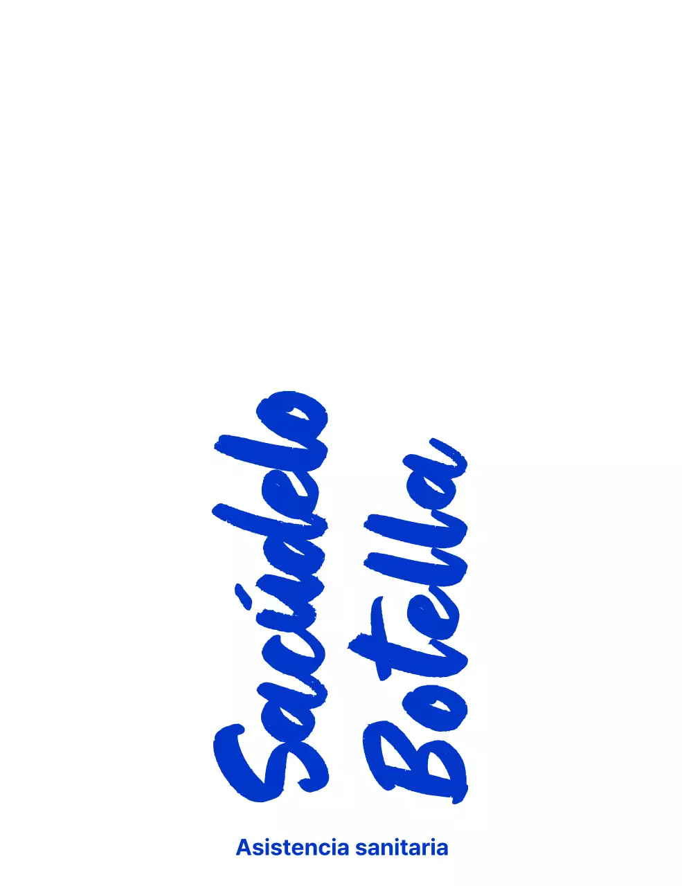 Concepto para una botella azul dedicada a los batidos saludables