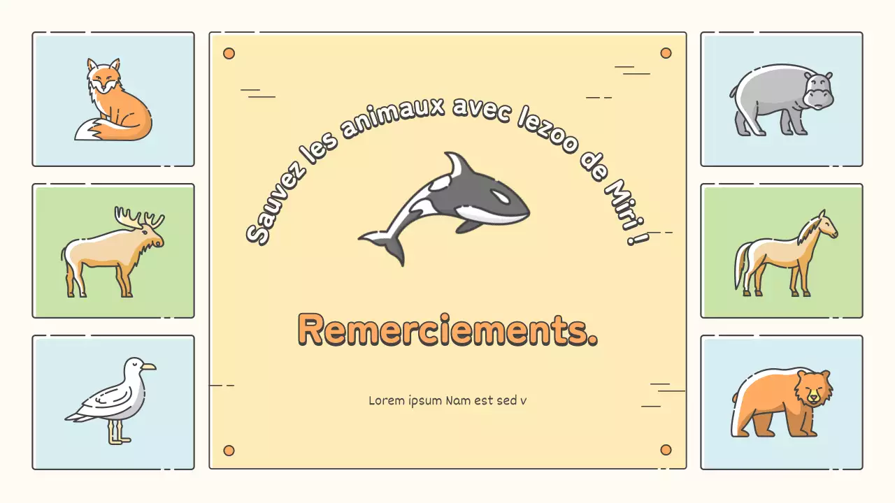 Matériel éducatif sur les zoos dans des tons pastel de jaune, de chartreuse et de bleu clair