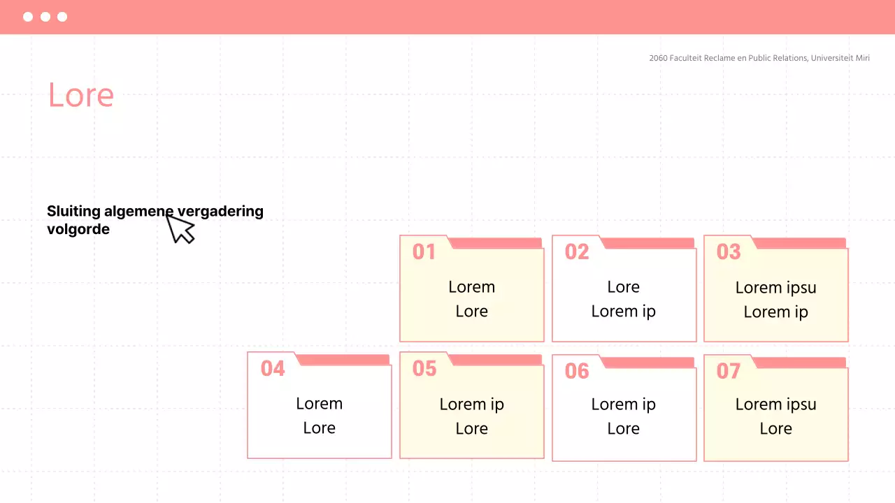 Aankondiging van de plenaire eindejaarsvergadering in een eenvoudige stijl van beige en roze