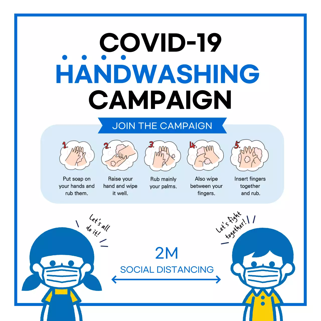 Blue Simple Health Guideline Social Media Post