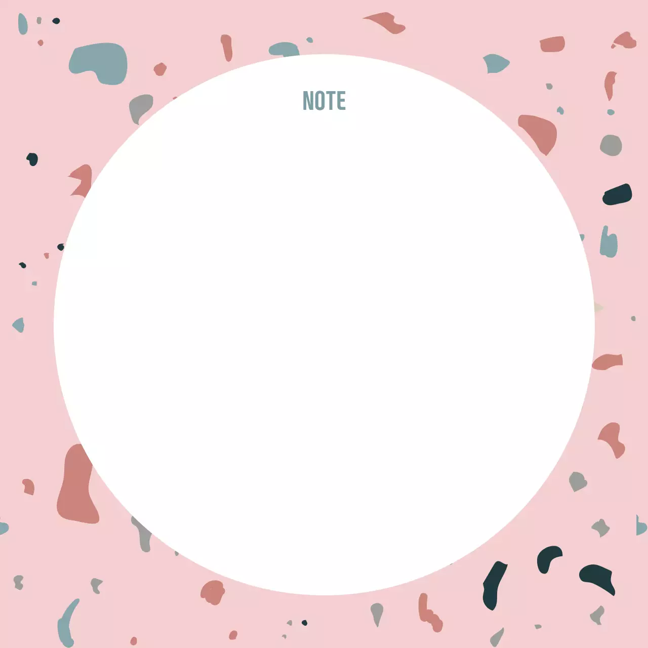 Motif de formes roses Notes simples