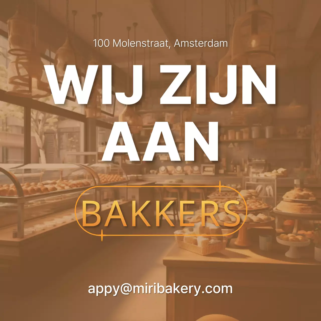 Bruin, warm, bakkerij sfeer personeel vacature V2