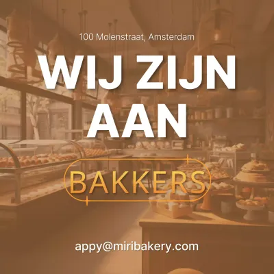 Bruin, warm, bakkerij sfeer personeel vacature V2