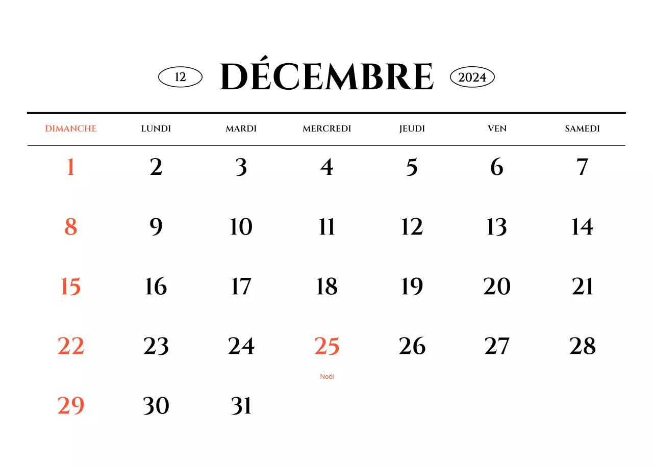 Calendrier mural de style simple avec un concept de photographie de voyage émotionnelle en noir et blanc