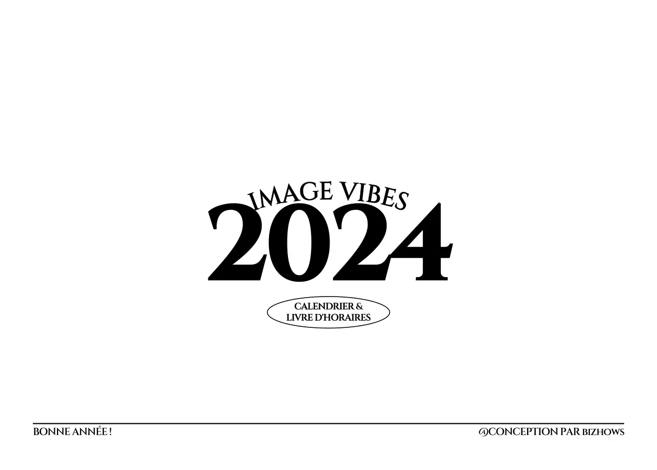 Calendrier mural de style simple avec un concept de photographie de voyage émotionnelle en noir et blanc