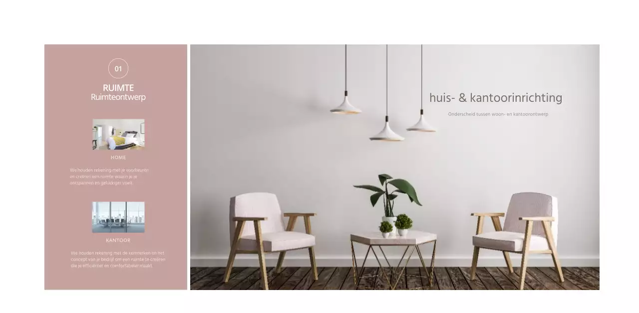 Witte strakke stijl interieur kalender