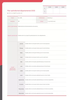 Plan opérationnel départemental surligné en rouge et en gris