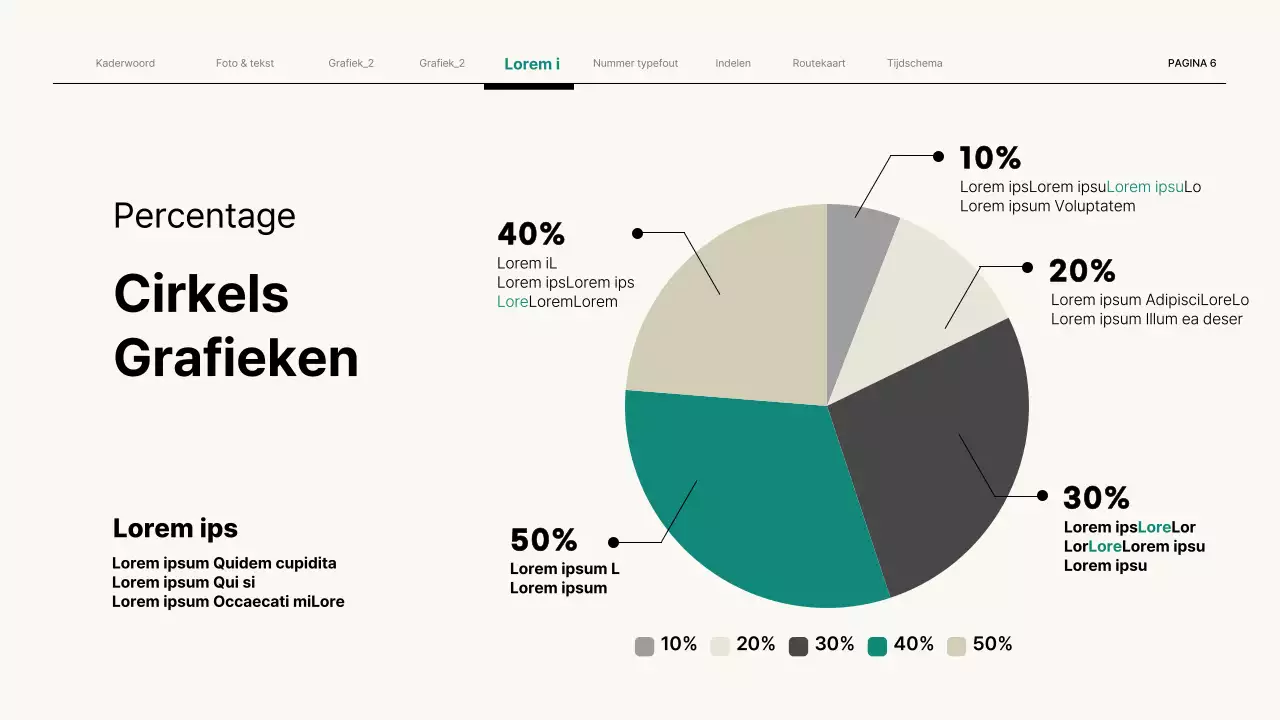 Eenvoudige zakelijke presentatie in beige