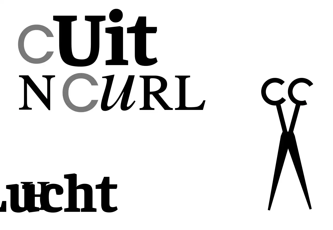 Een klassiek ogend uithangbord met witte en zwarte knip-en-krul kapsalontekst en een illustratie van een schaar.