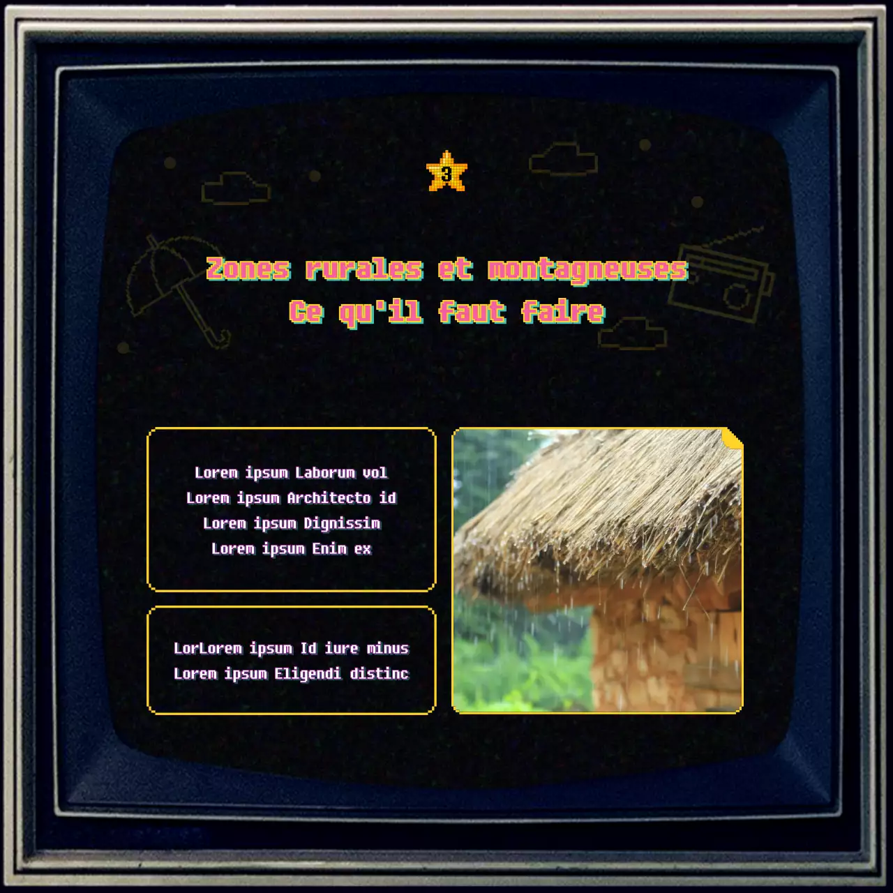 Comment se préparer à la saison des pluies avec un concept de télévision à l'ancienne