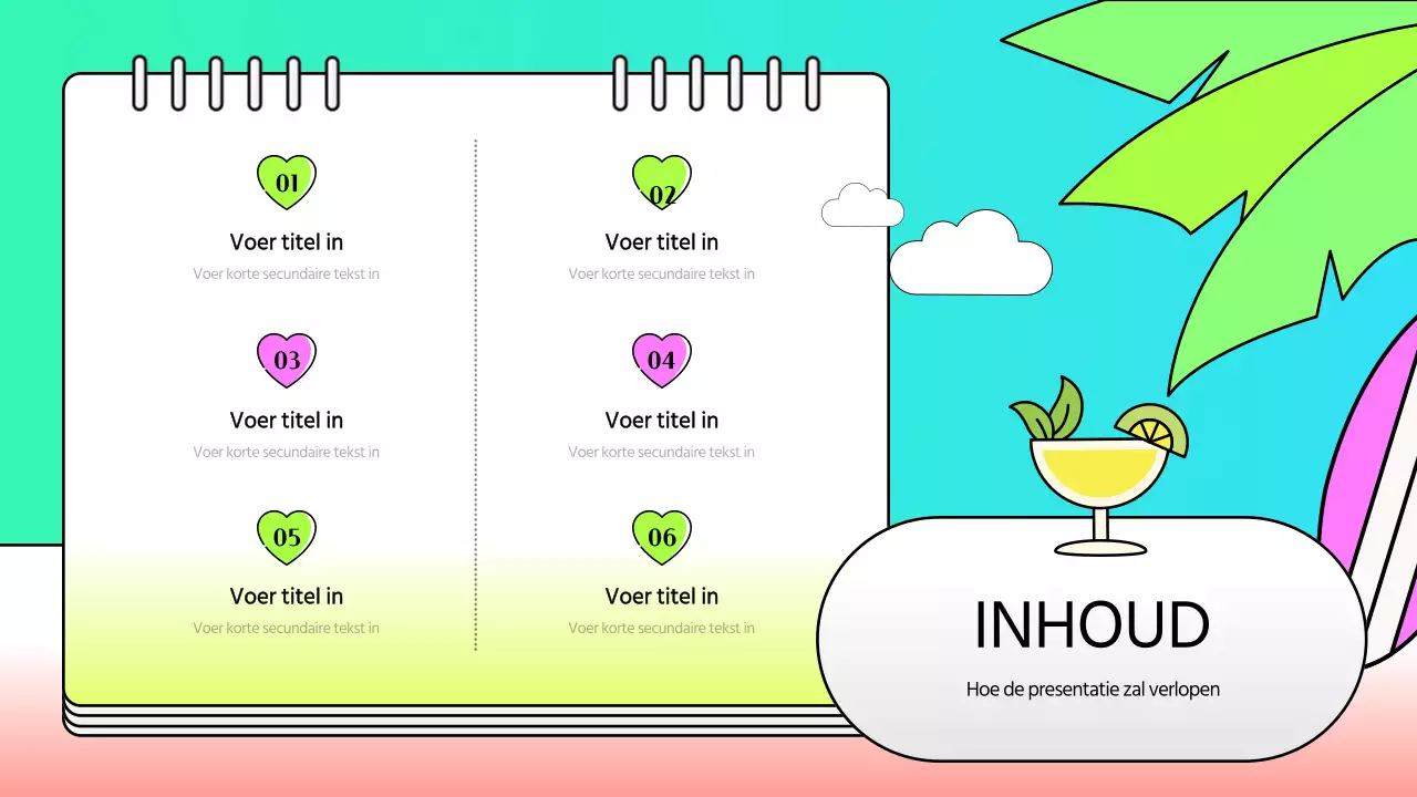 Kitscherig strategierapport met een vakantiedagboekconcept