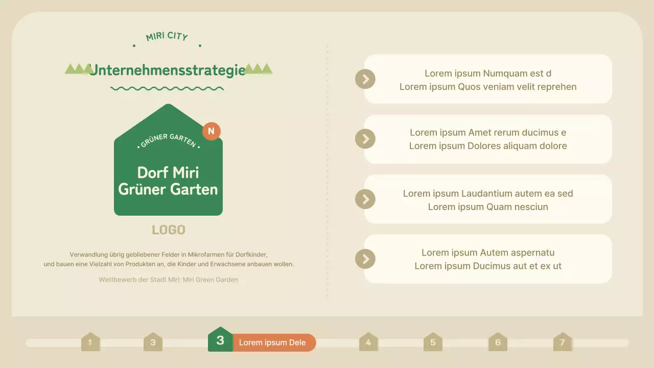 Vorschlag für einen Wettbewerb zur Wiederbelebung des Gemeinschaftsgartens in Grün und Orange