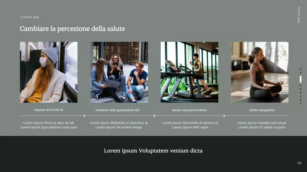 Immagine grigio-verde evidenziata Piacere sano Informazioni sulla salute mentale