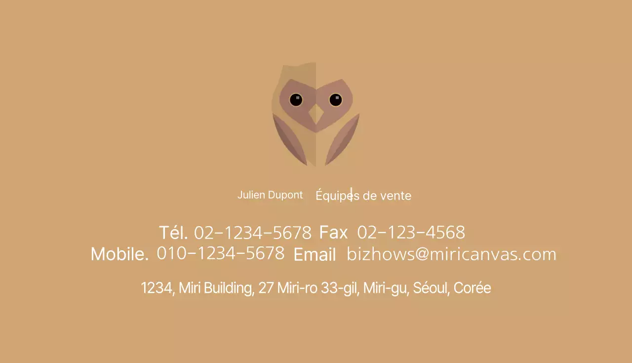 Carte d'identité hibou