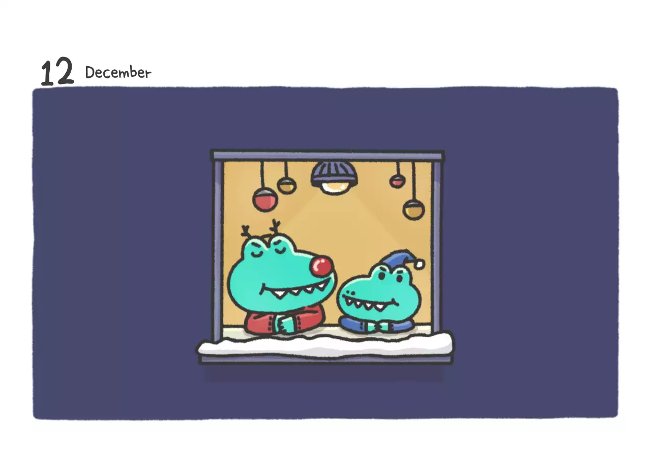 Een kalender met een schattig Argo-illustratieconcept