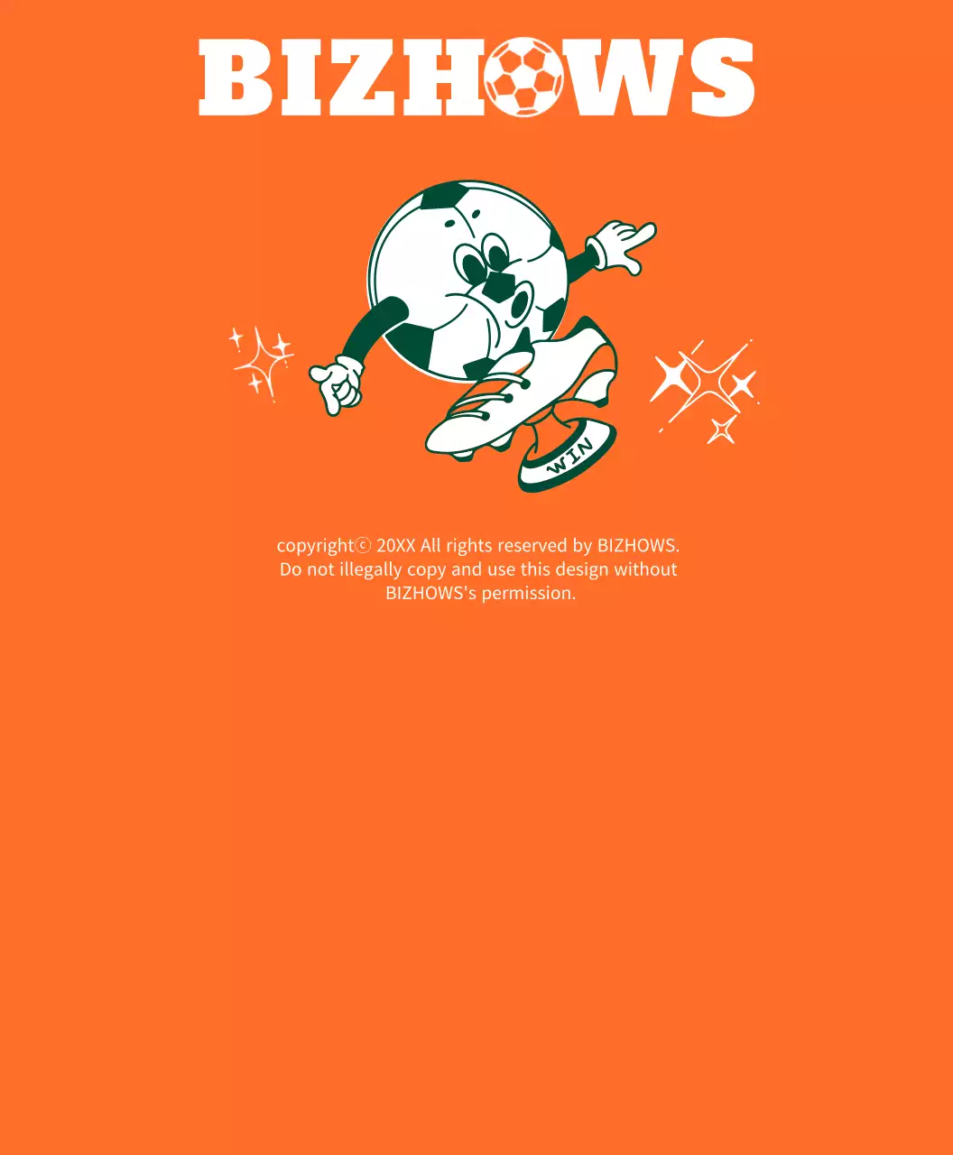 サッカーボールキャラクターが優勝カップを見て好きなサッカー同好会Tシャツ