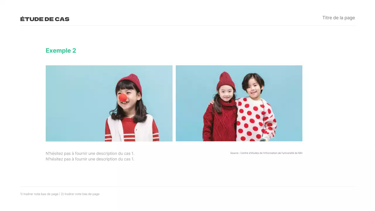 Présentations d'études de marché