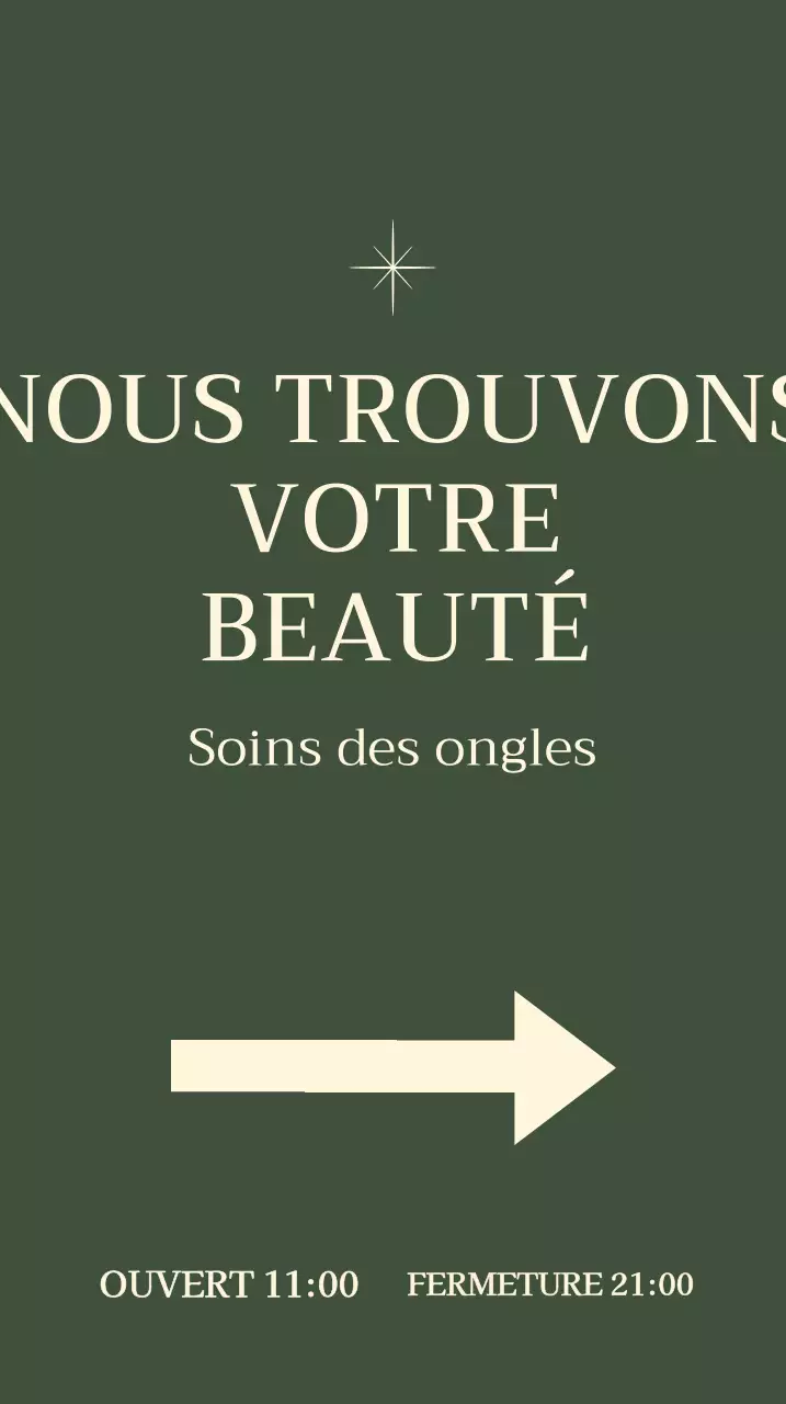 Illustration d'un signe d'ongle avec une étoile sur fond vert