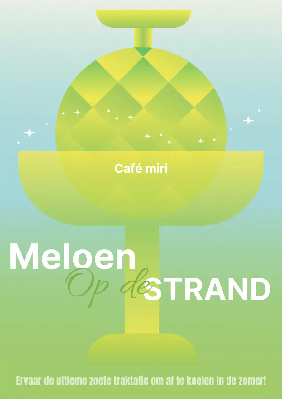 Cafe promotionele marketing serie met fruit illustraties