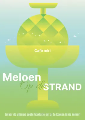 Cafe promotionele marketing serie met fruit illustraties